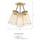 Designers Fountain Liana 19 in. 4-Light Brushed Gold Glam Semi Flush Mount with Etched Glass and Wire Cage Shades D328M-SF-BG - alternate 7